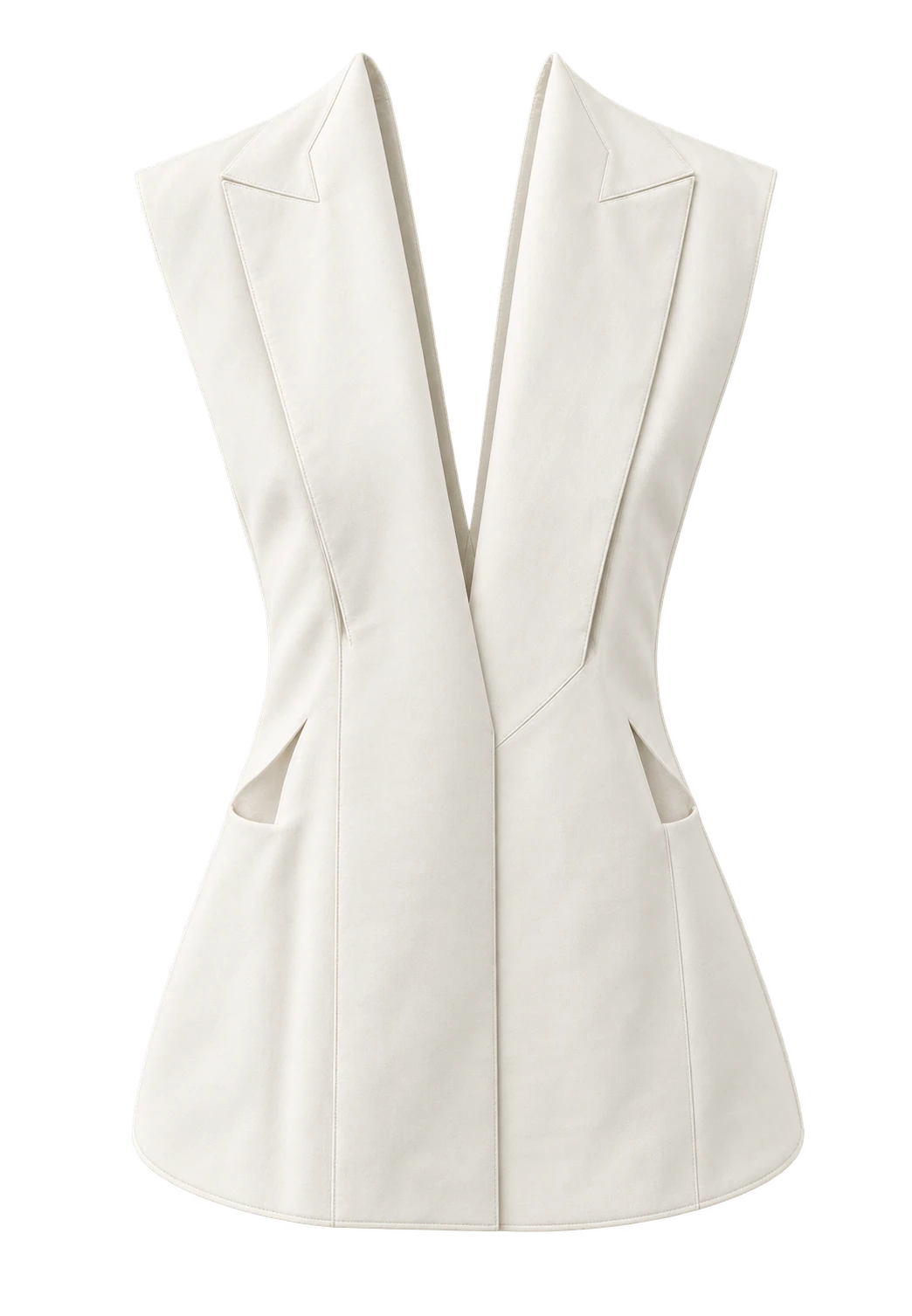 Wide-lapel tailored vest