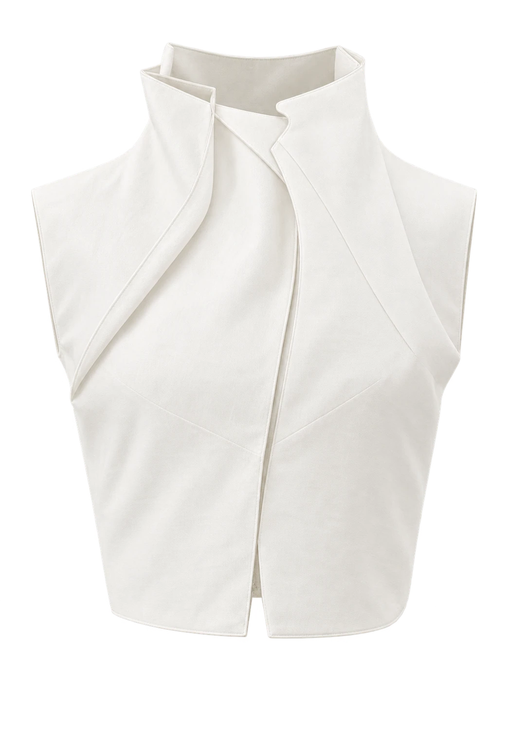 High-neck sculptural top