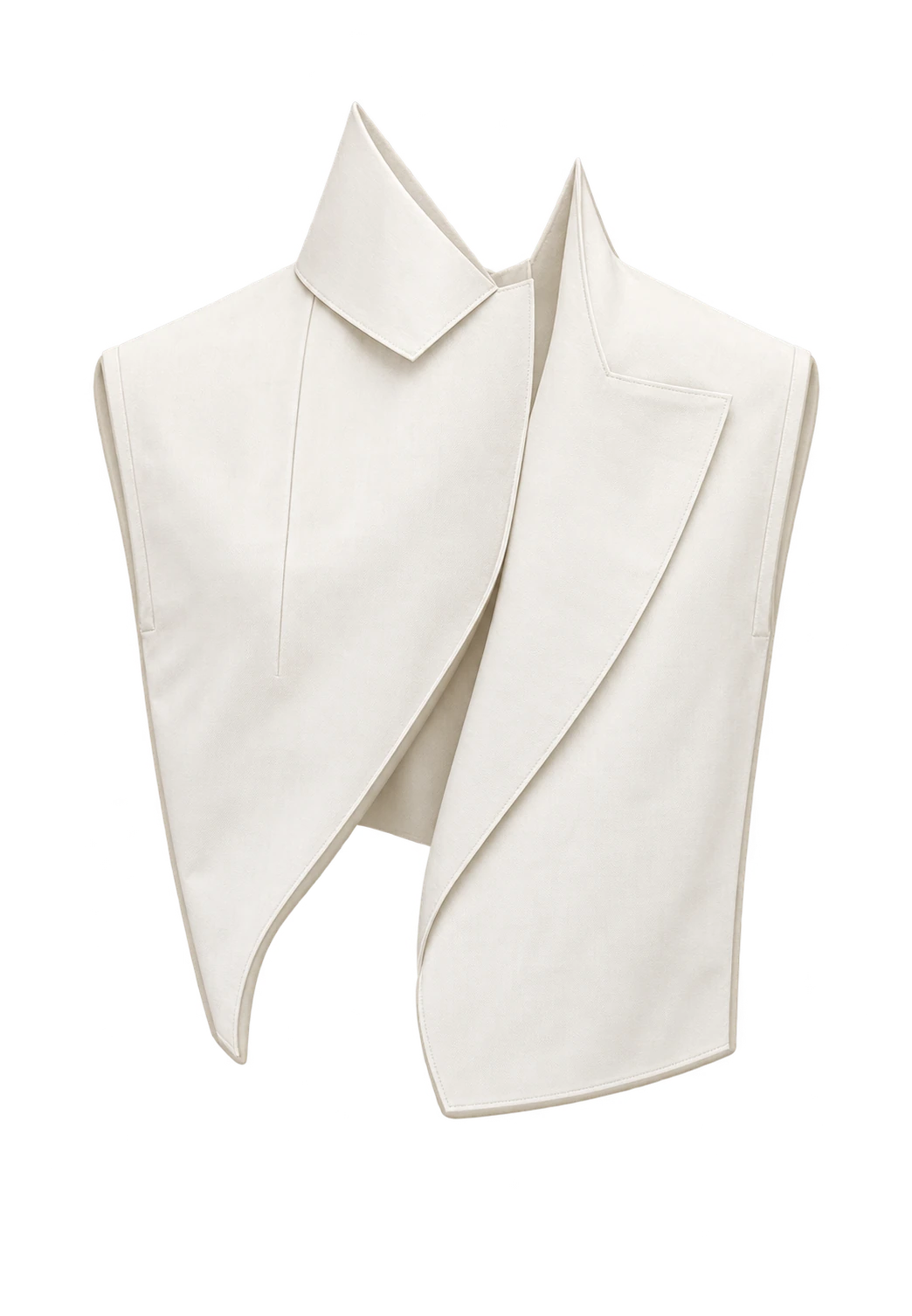 Asymmetric sculptural vest